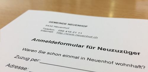 Anmeldung/Zuzug